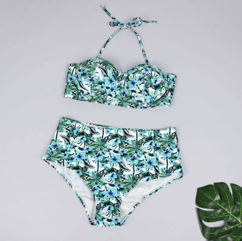 Printed Two-Piece Swimsuit with Stylish Design