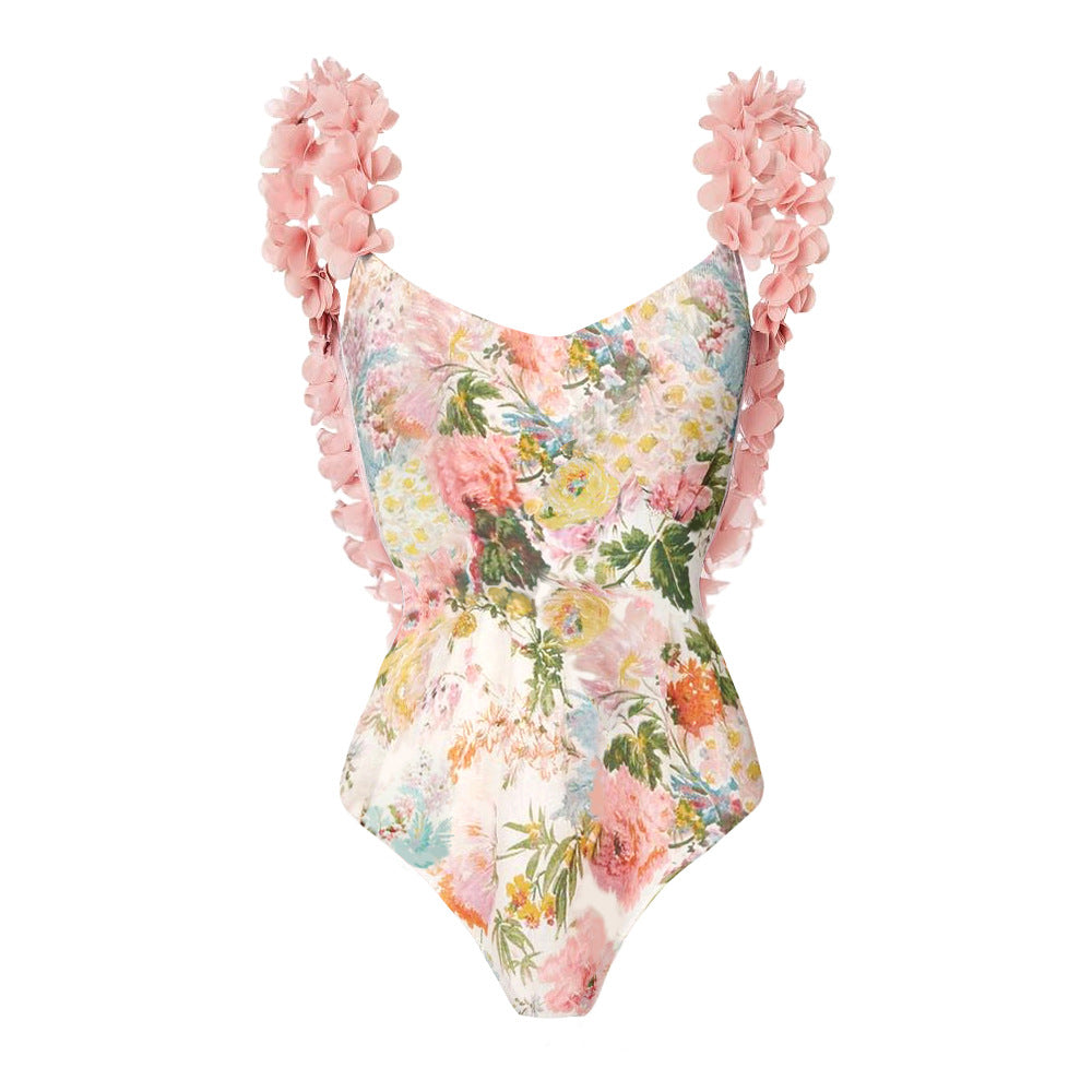 2024 Women's Sexy One-Shoulder Bikini Set with Embellishments