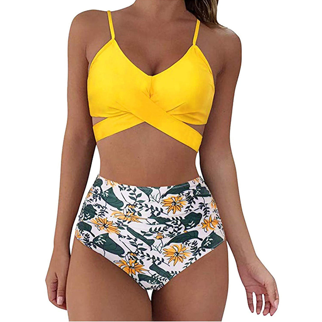 2023 Leopard Print High-Waisted Bikini Set