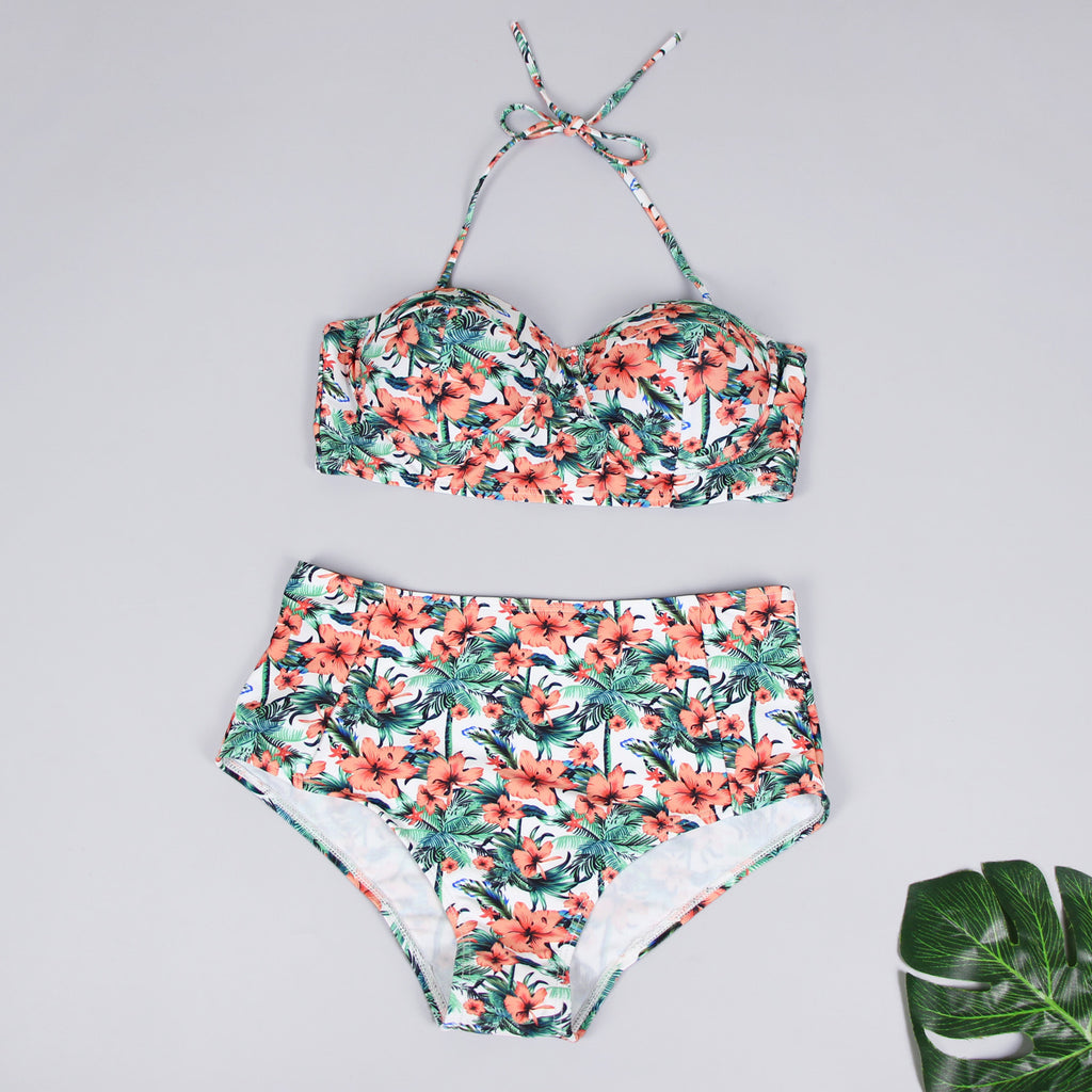 Printed Two-Piece Swimsuit with Stylish Design