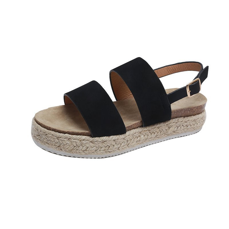 Stylish Women's Simple Buckle Platform Sandals