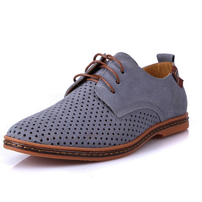 New British Leather Men's Sandals, Suede Large Size