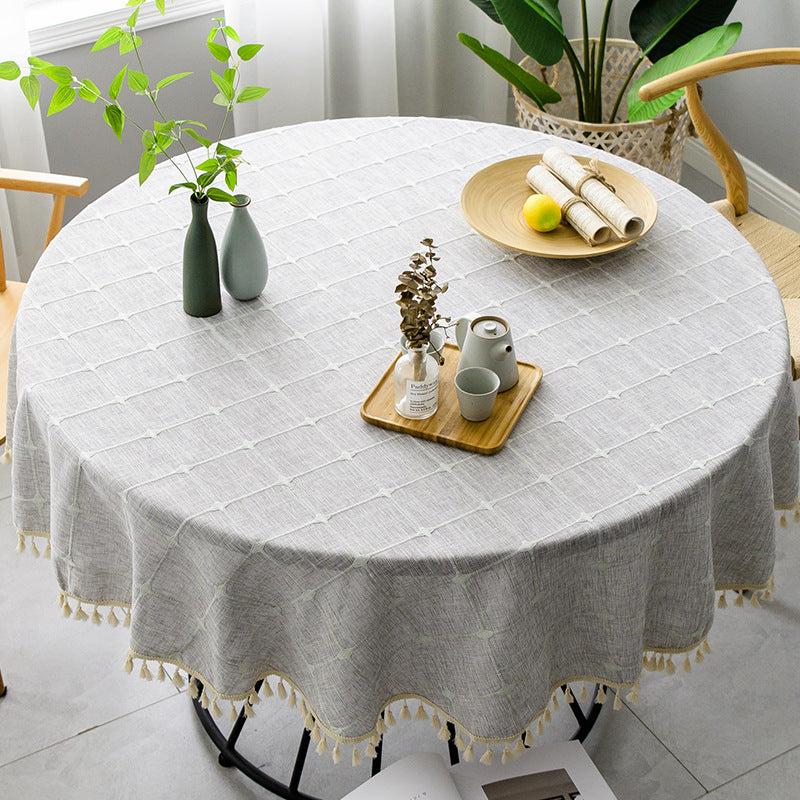 Large Round Tablecloth - Waterproof, Oil-Proof, Thickened