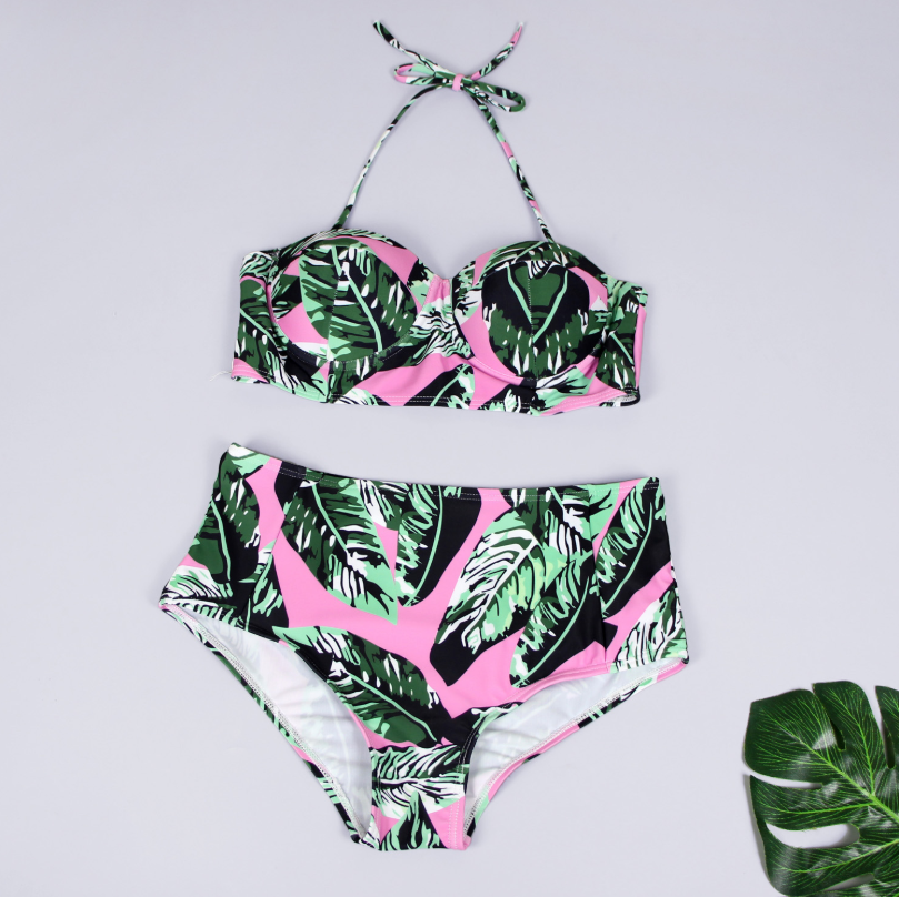 Printed Two-Piece Swimsuit with Stylish Design