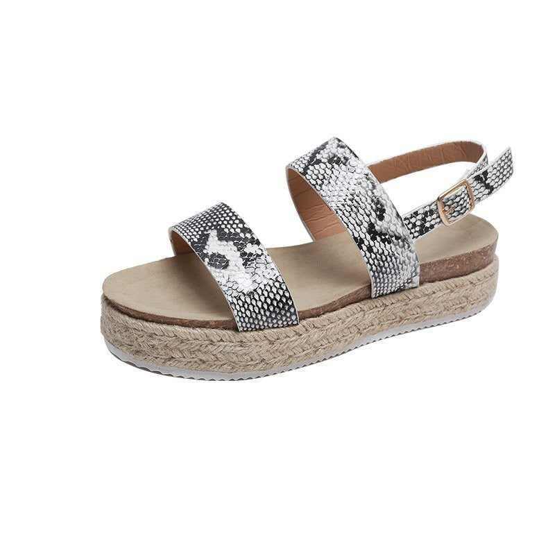 Stylish Women's Simple Buckle Platform Sandals