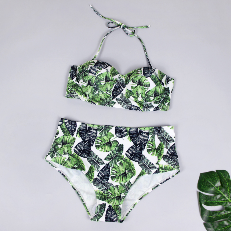 Printed Two-Piece Swimsuit with Stylish Design