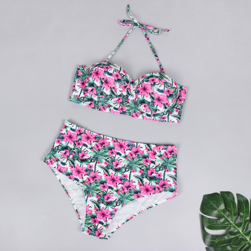 Printed Two-Piece Swimsuit with Stylish Design
