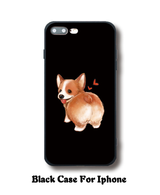 Cute Corgi Dog Silicone Phone Case for Couples