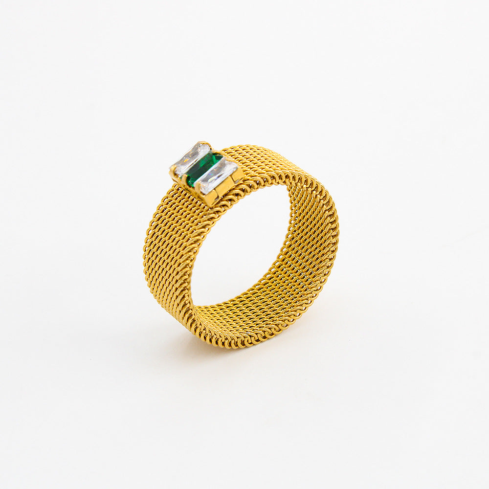 Creative Mesh Ring with Zircon for Men