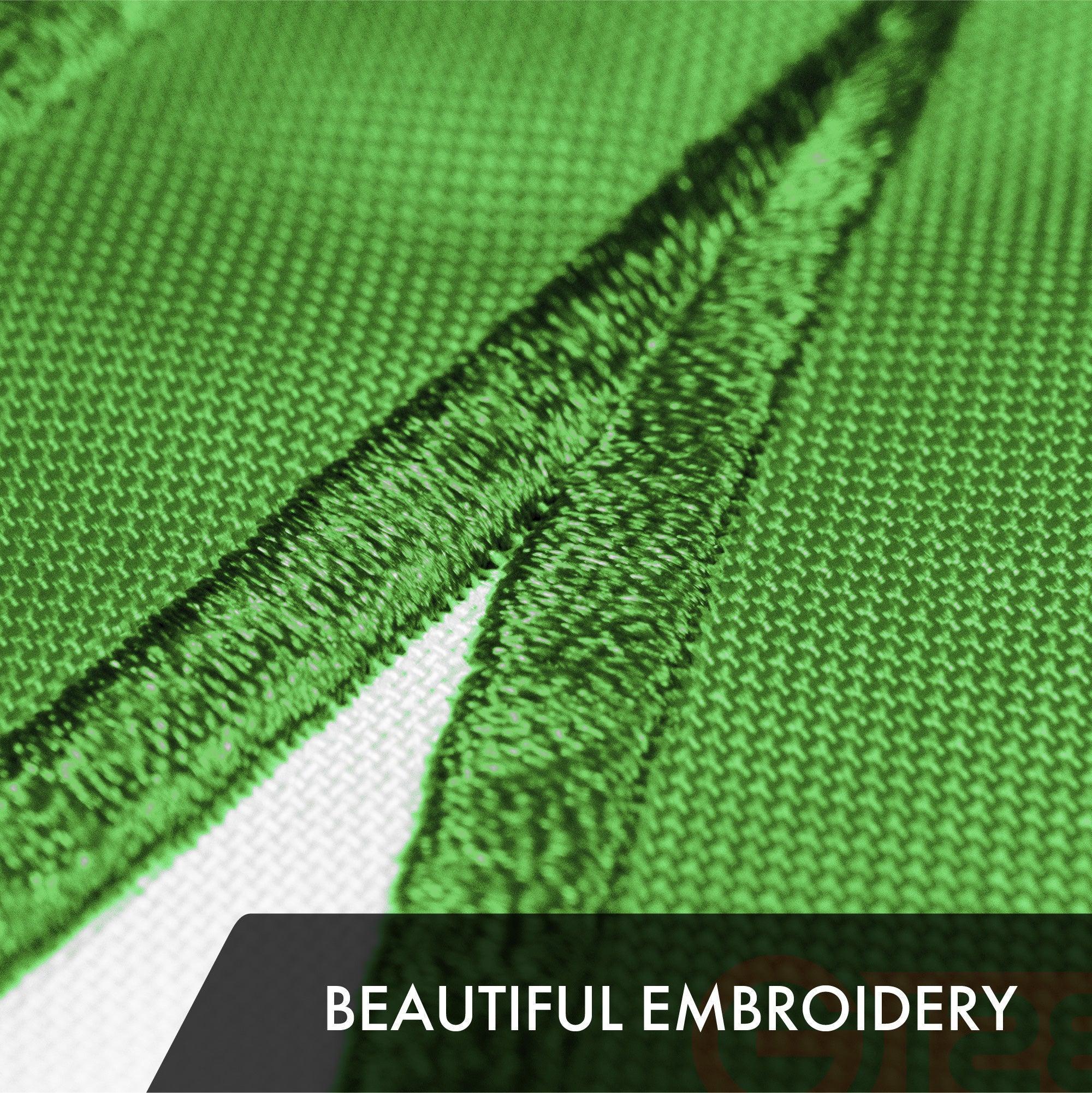 G128 3 Pack: Ireland Irish Shamrock Flag  2.5x4 Ft  ToughWeave Series Embroidered 300D Polyester  Embroidered Design, Indoor/Outdoor, Brass Grommets