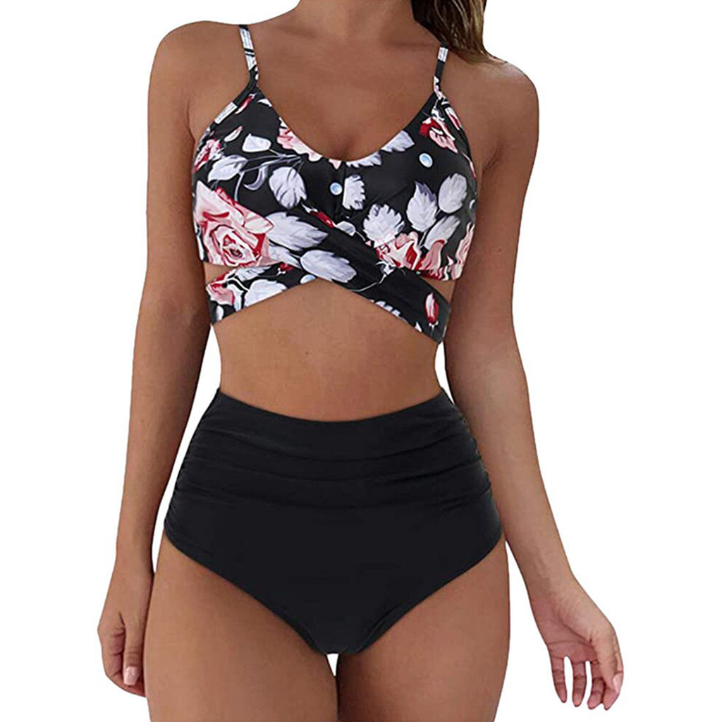 2023 Leopard Print High-Waisted Bikini Set