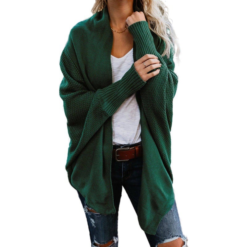 Women's Large Size Knitted Cardigan - European Style