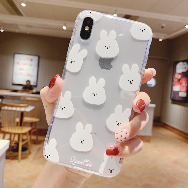 Cute Bunny and Bear Silicone Phone Case Cover