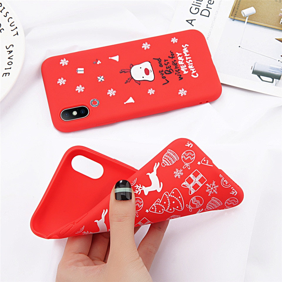 Red Christmas Phone Case for iPhone 8 Plus & 7