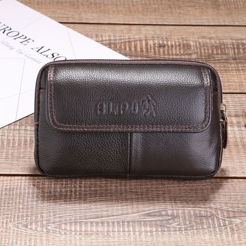 6-Inch Waist Bag, Multifunctional Leather Phone Pouch