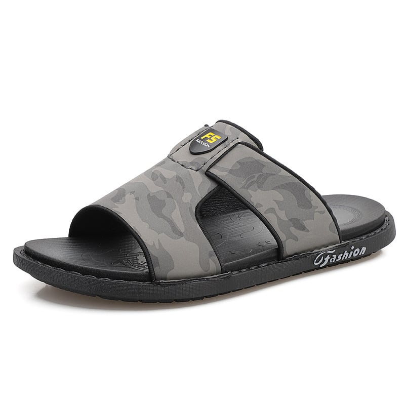 Men's Soft Sole Leather Non-Slip Flip Flops Shoes