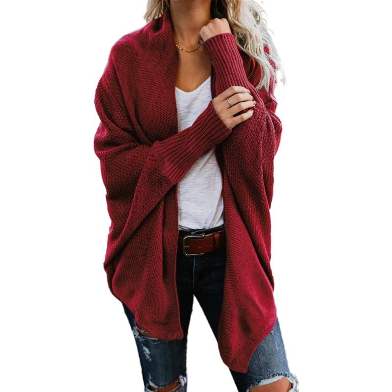 Women's Large Size Knitted Cardigan - European Style