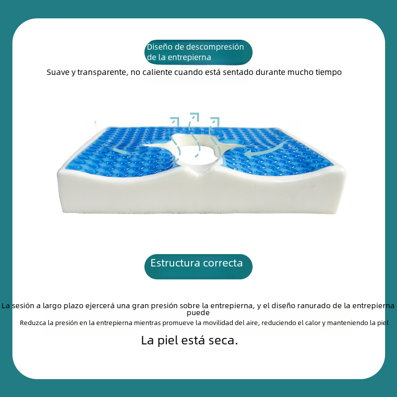 Memory Foam Gel Seat Cushion for Comfort and Support