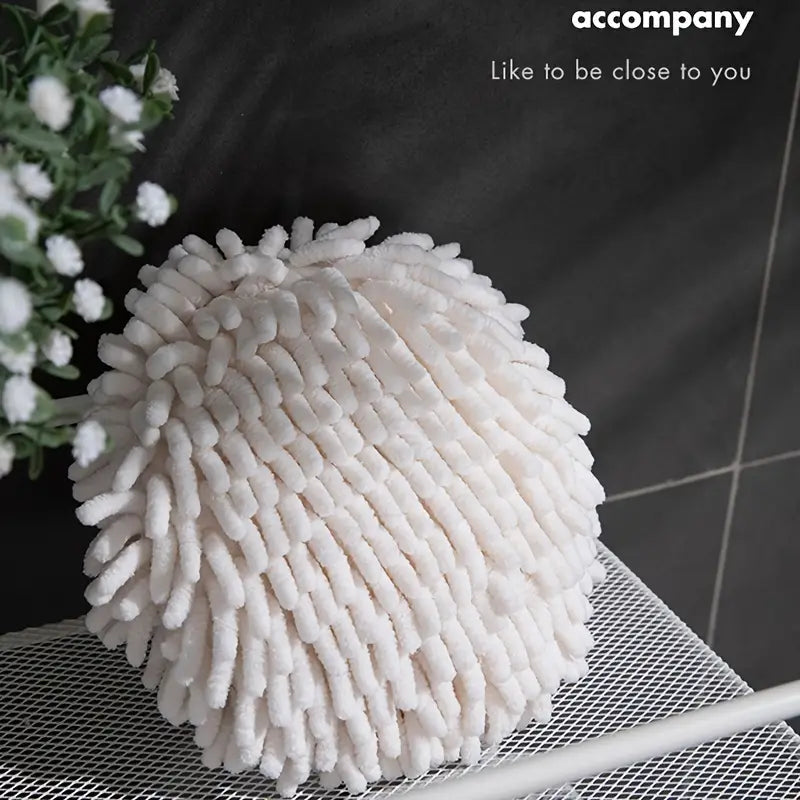 Cute Chenille Hanging Hand Towel for Kitchen & Bathroom