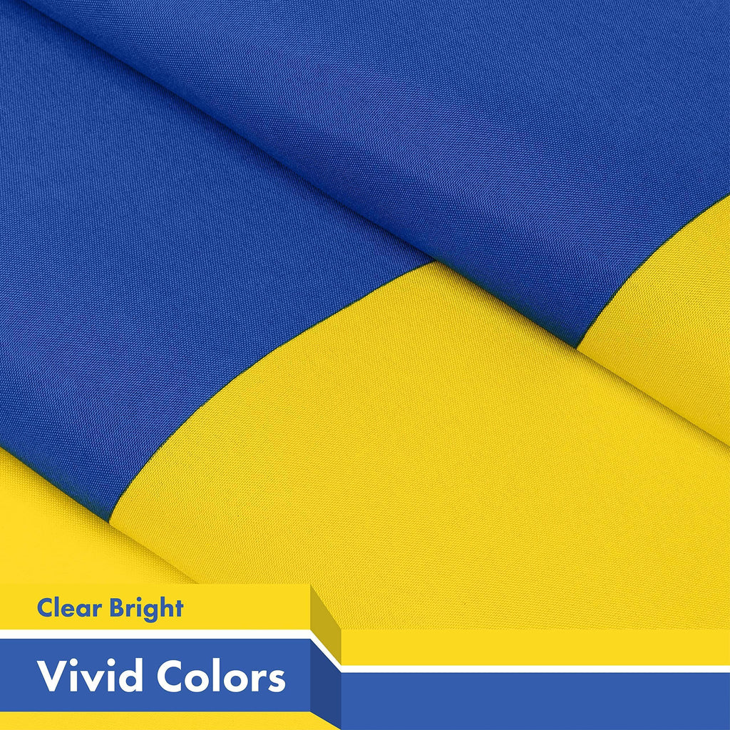 Ukrainian Flag 3x5Ft Printed 150D Polyester Brass Grommets Indoor Outdoor
