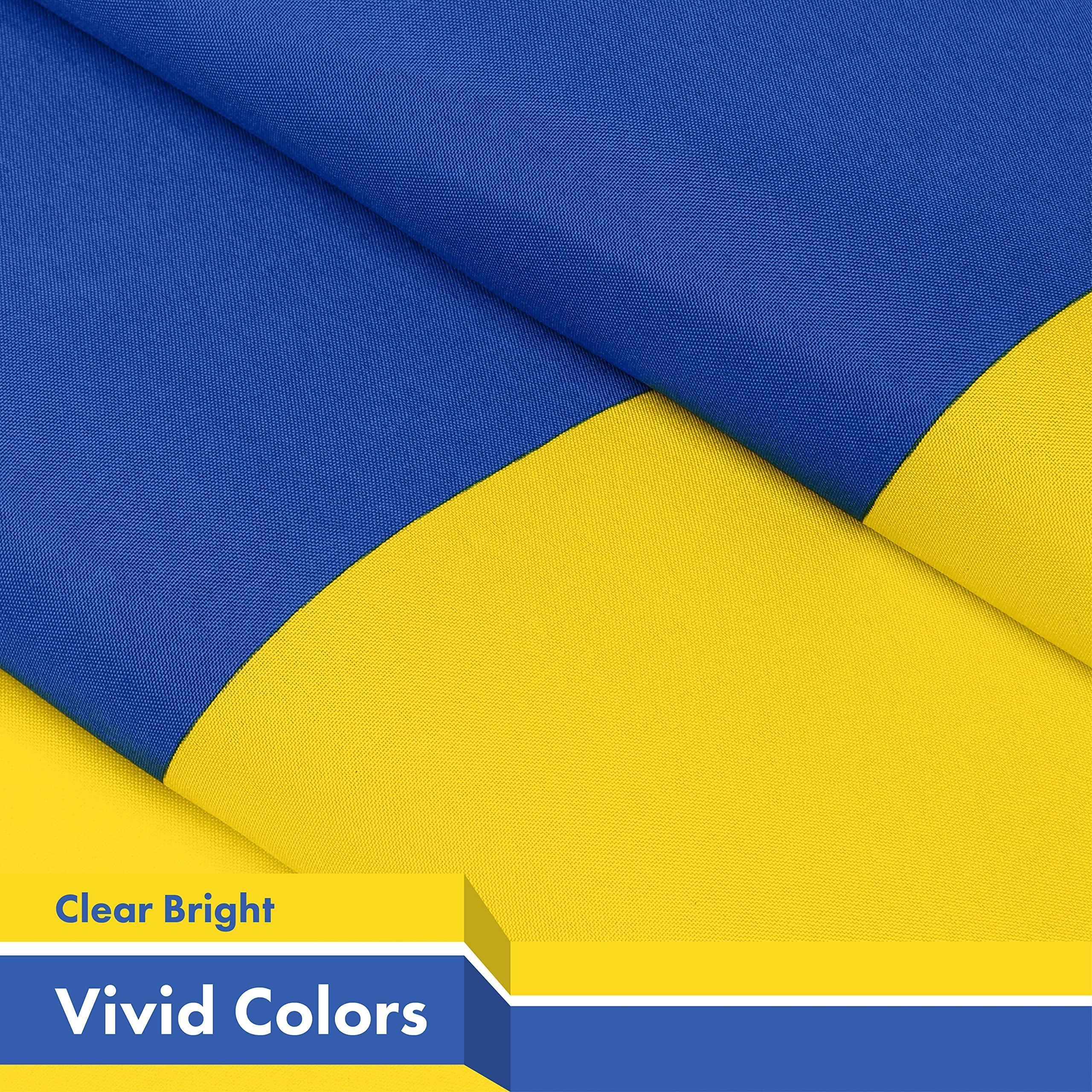 Ukrainian Flag 3x5Ft Printed 150D Polyester Brass Grommets Indoor Outdoor