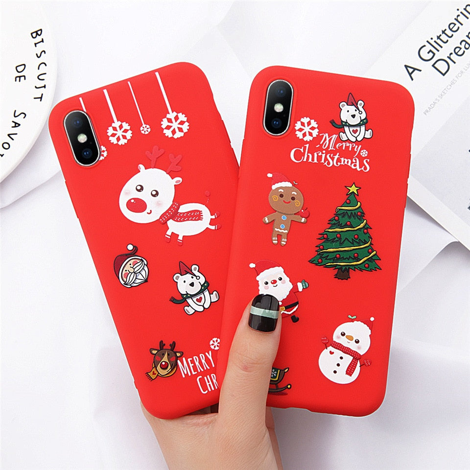 Red Christmas Phone Case for iPhone 8 Plus & 7