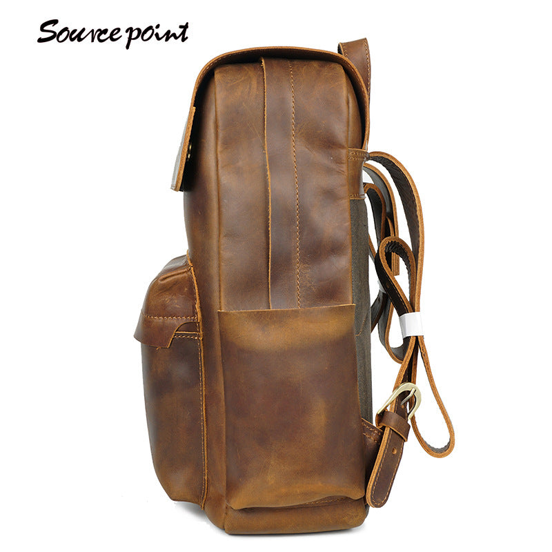 Leather Backpack - Travel Rucksack