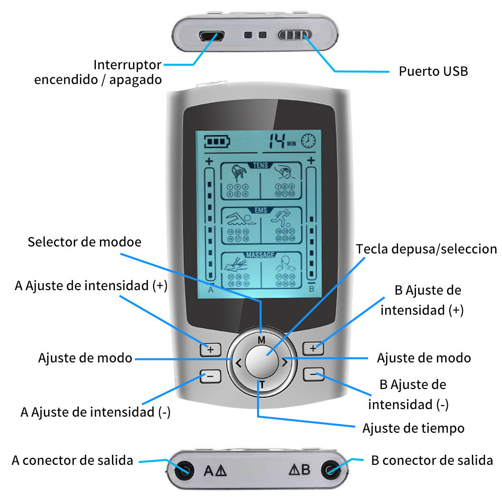 24-Mode TENS Therapy Device for Full Body Massage