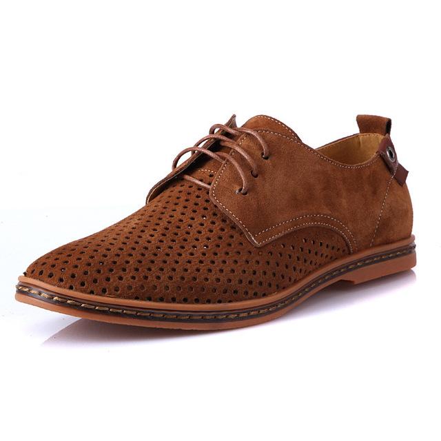 New British Leather Men's Sandals, Suede Large Size