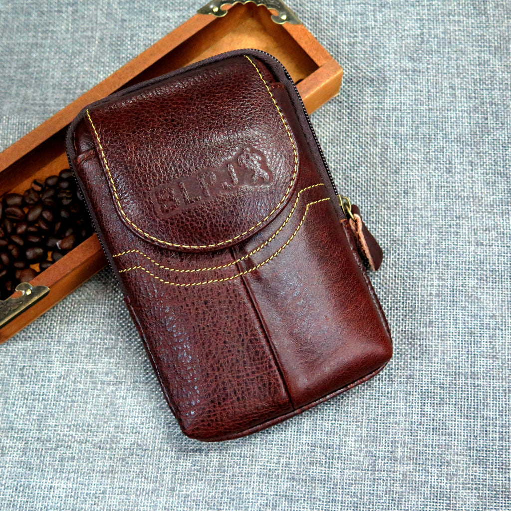 6-Inch Waist Bag, Multifunctional Leather Phone Pouch