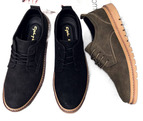 Men's Casual Suede Leather Work Shoes - British Style