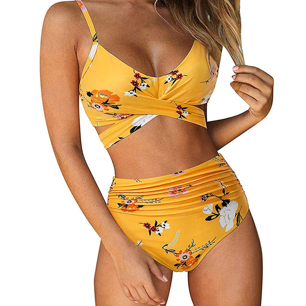 2023 Leopard Print High-Waisted Bikini Set