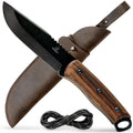 BeaverCraft Bushcraft Knife Full Tang Fixed Blade Camping Knife Survival Knife - Camp Knife Carbon Steel - Bush Knife with Sheath for Belt BSH4 Dusk Hiking Knife Camping Knives & Tools Bushcraft Gear