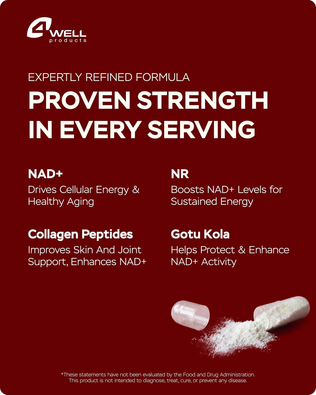 NAD Plus Supplement 1400mg NMNH Supplement Alternative Supports Healthy Aging Complex with Nicotinamide Riboside & Gotu Kola Collagen Formula for Energy Skin & Cognitive 60 Caps