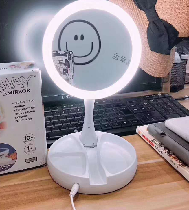 Folding Makeup Vanity Light with Cosmetic Box