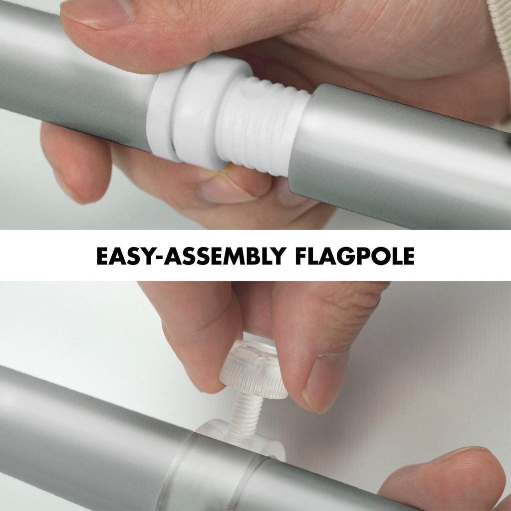 Flag Pole 6FT Silver Tangle Free & Blue Estelada Flag 3x5 Ft Combo Printed 150D Polyester By G128