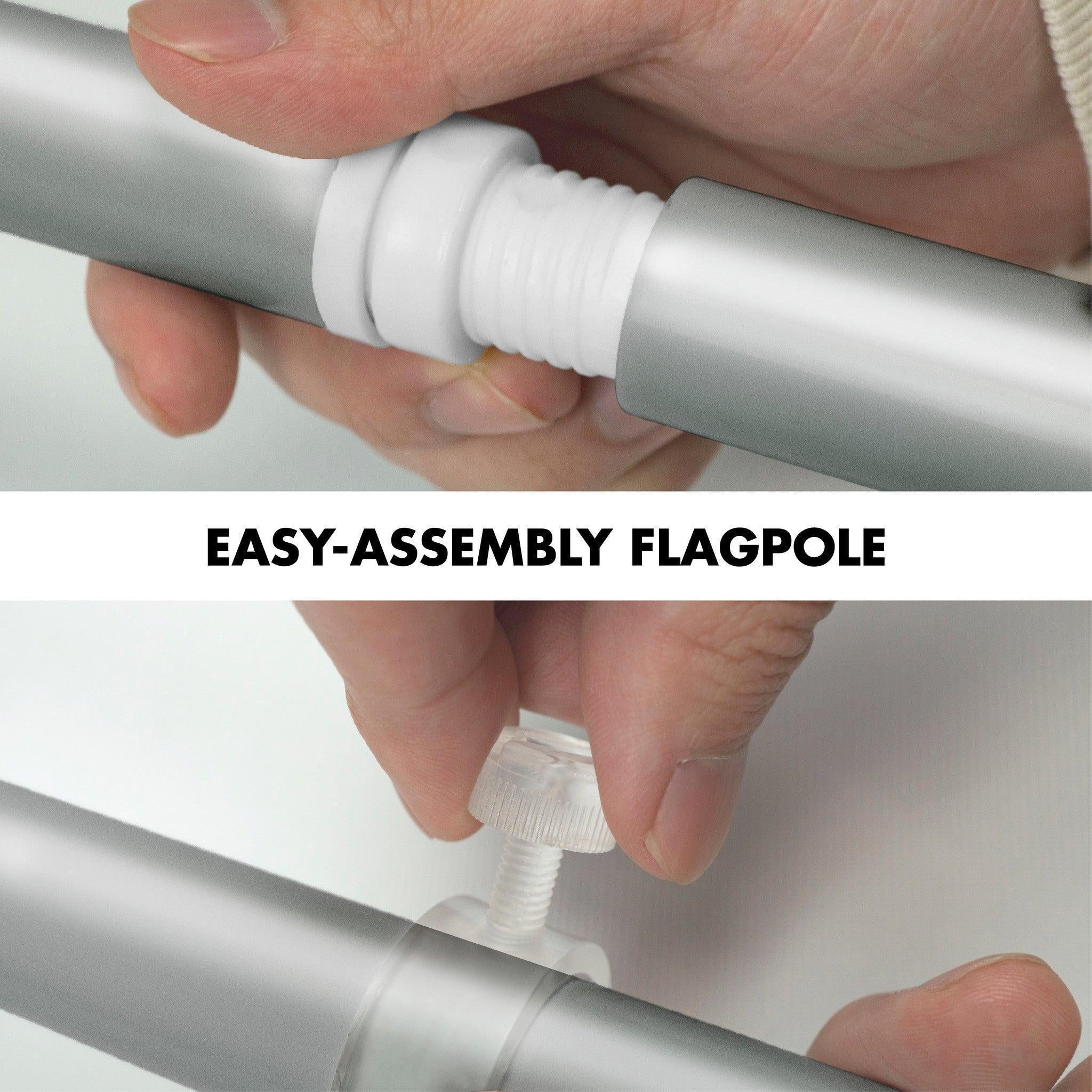Flag Pole 6FT Silver Tangle Free & Blue Estelada Flag 3x5 Ft Combo Printed 150D Polyester By G128