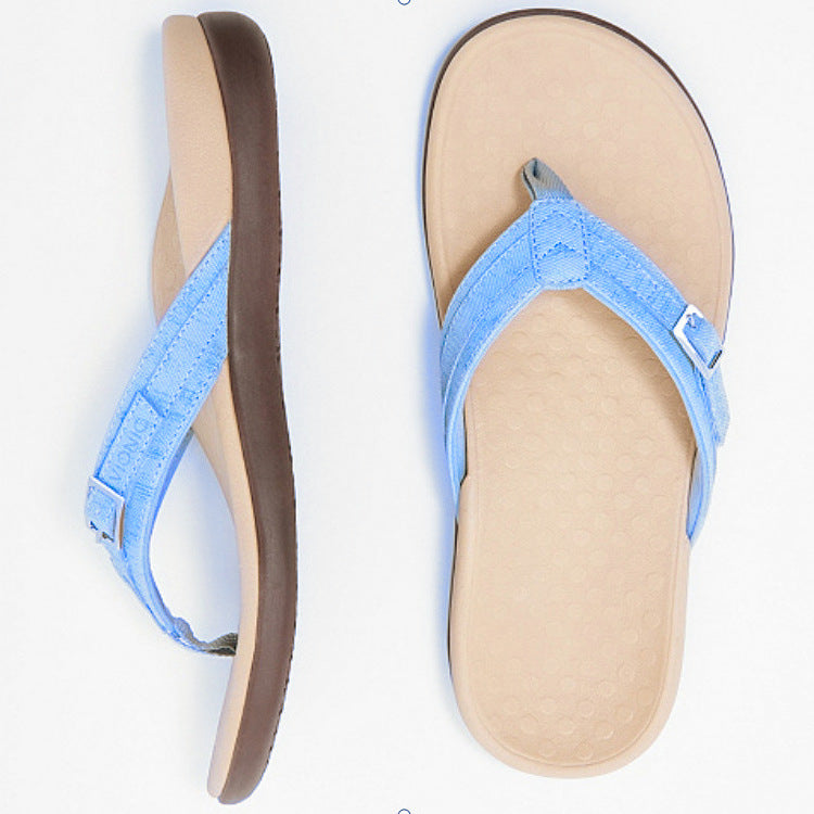 Large Herringbone Slippers for Women - Low Heel