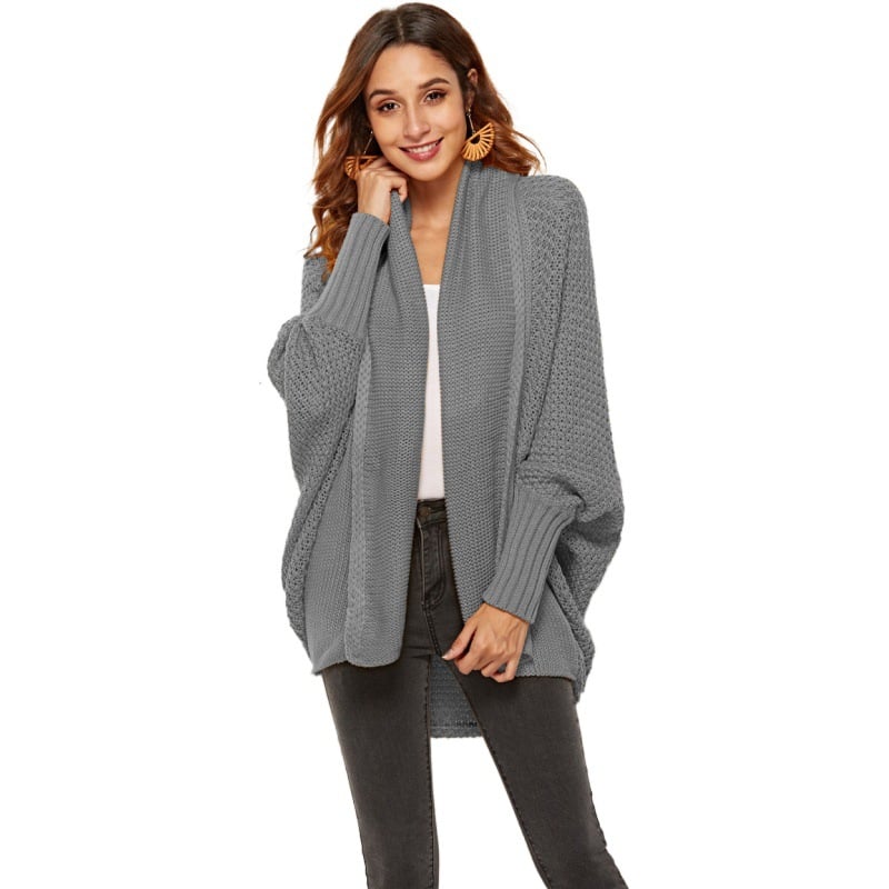 Women's Large Size Knitted Cardigan - European Style