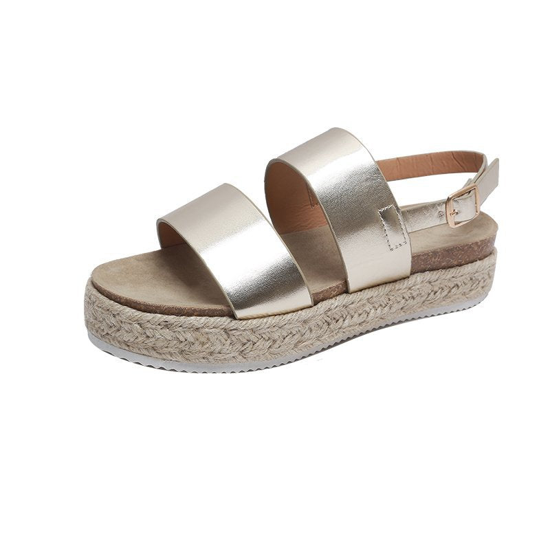 Stylish Women's Simple Buckle Platform Sandals