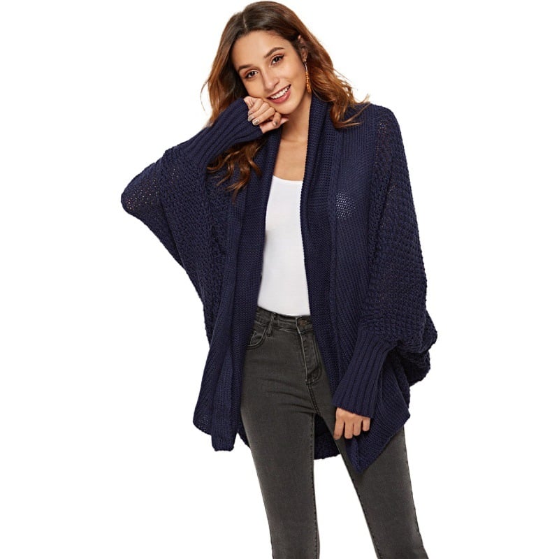 Women's Large Size Knitted Cardigan - European Style