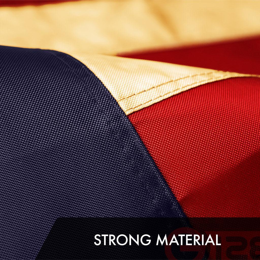 G128 5 Pack: Betsy Ross TeaStained Flag  5x8 Ft  ToughWeave Pro Series Embroidered 420D Polyester  Historical Flag, Embroidered Design, Indoor/Outdoor, Brass Grommets, High Quality