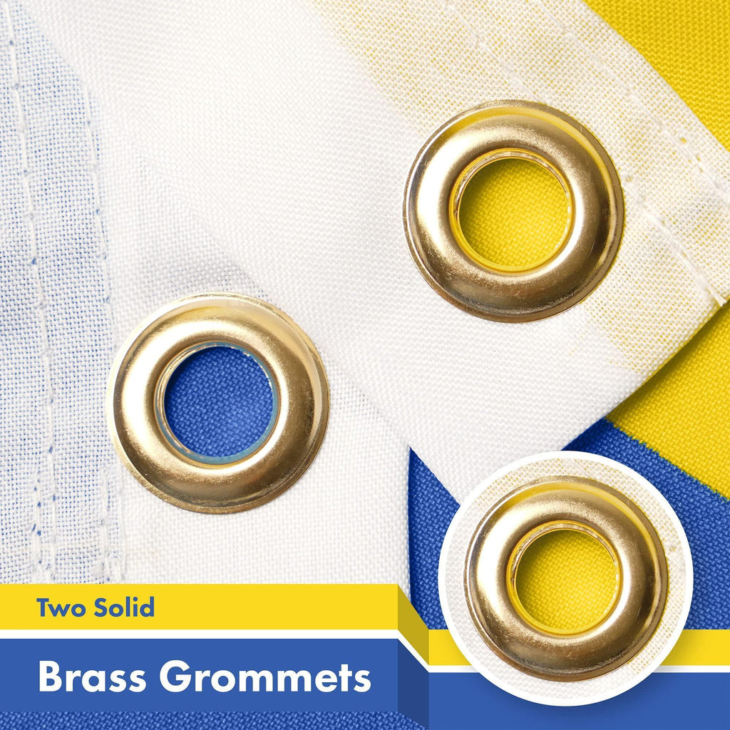 Ukrainian Flag 3x5Ft Printed 150D Polyester Brass Grommets Indoor Outdoor