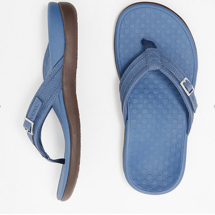 Large Herringbone Slippers for Women - Low Heel