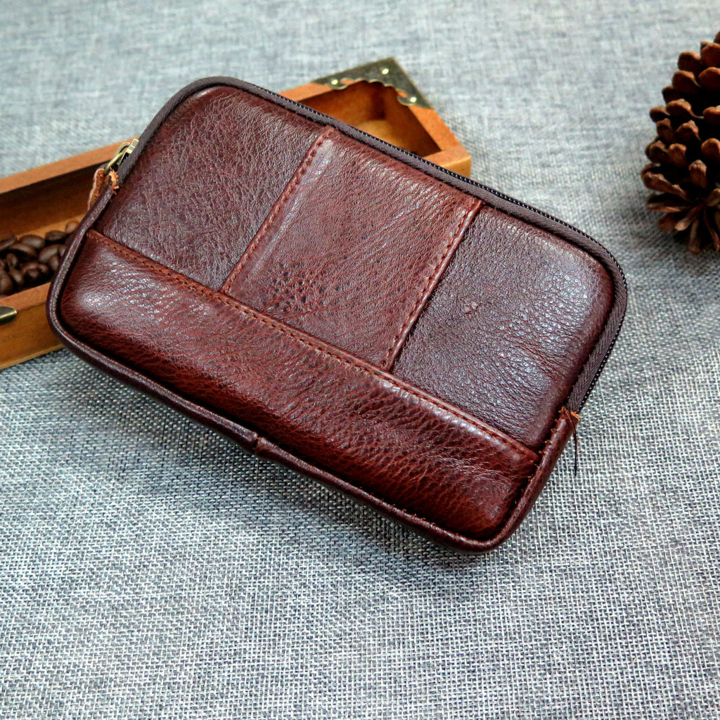 6-Inch Waist Bag, Multifunctional Leather Phone Pouch
