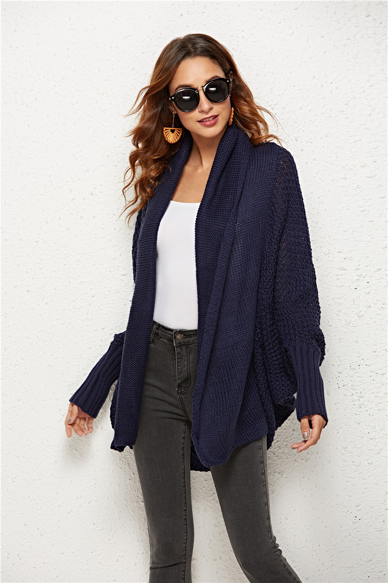 Women's Large Size Knitted Cardigan - European Style