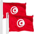Tunisia Tunisian Flag 3x5 Ft 2Pack 150D Printed Polyester By G128