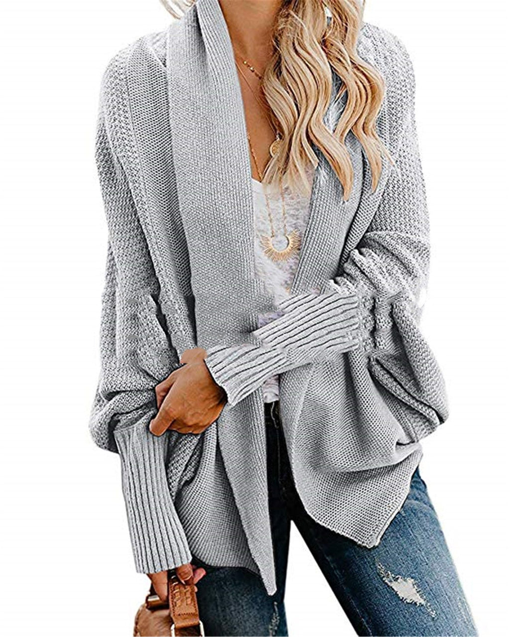 Women's Large Size Knitted Cardigan - European Style