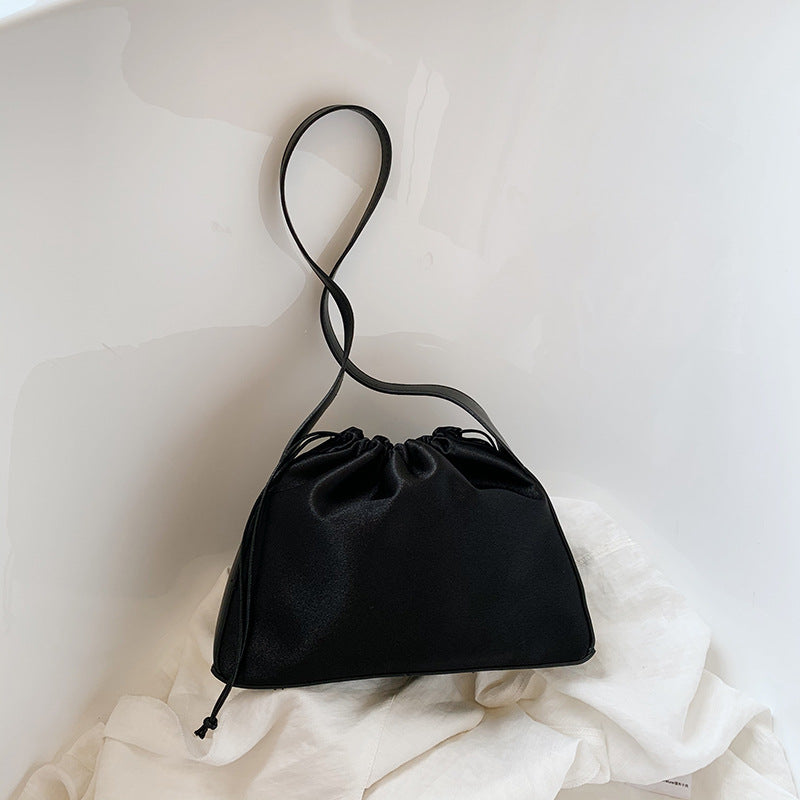 Trendy Soft Leather Ruched Cloud Bag for Women