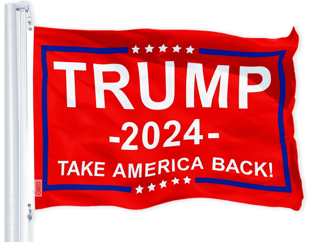 Trump 2024 Election Take America Back Red Flag  3x5 Ft  LiteWeave Pro Series